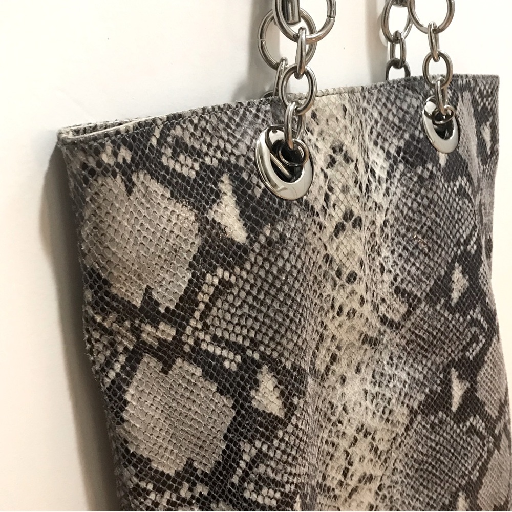 Cynthia Rowley Python Pattern Leather Tote - image 4
